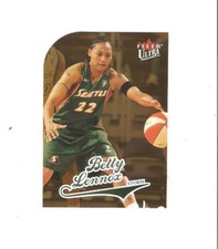betty lennox 2004 ultra wnba gold,,louisiana st. seattle storm card #7