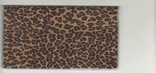 LEOPARD PRINT CHECKBOOK COVER WILD ANIMALS FABRIC BIG CATS SIDE TEAR CHECKS 