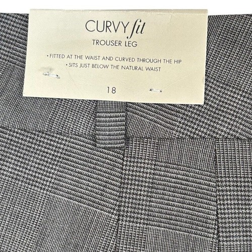 NEW Ann Taylor Wool Stretch Curvy Fit Trouser Leg Pants Size 18 Gray *Flawed - Picture 5 of 9