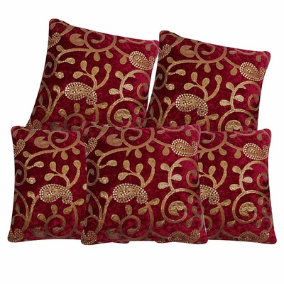 maroon cushion covers