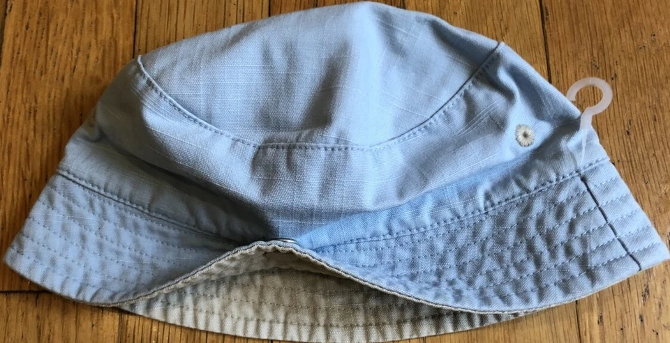 Новый винтажный синий и хаки Gymboree гладкий парусный парусник шляпа Sz NB 0-3-6 месяцев новый с Ярлыками - Изображение 2 из 3