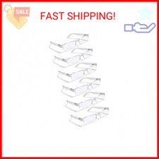 Boost Eyewear 6 Pack Reading Glasses, Clear Half Rim Frames, for Men and Women,