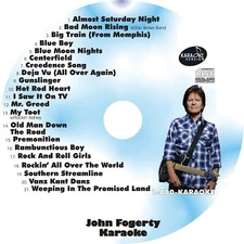 CUSTOM KARAOKE JOHN FOGERTY 21 GREAT SONG cdg CD+G CENTERFIELD MORE RARE CCR