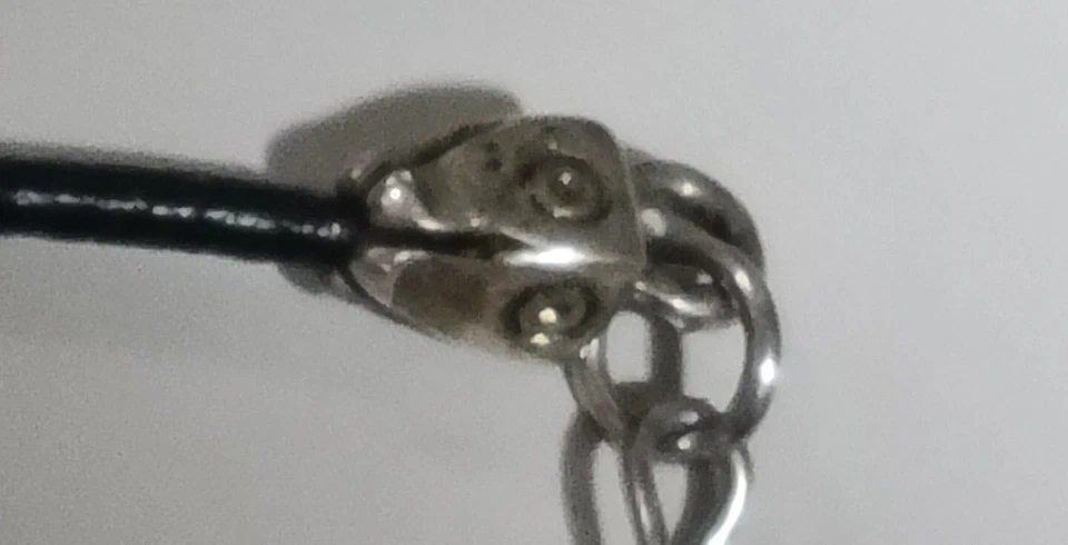 Collar Disfraz Cordón Negro Ajustable Marcado M Tm 16" A 19" Foto 4 de 4