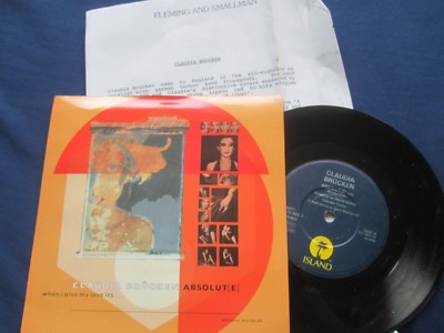 Claudia Brücken    Absolut[e] Island Records 875 892-7 UK 7inch Vinyl + P/R