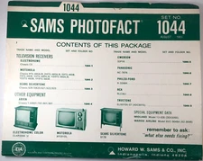 SAMS PHOTOFACT FOLDER SET NO. 1044, 1969, SCHEMATICS & SERVICE MANUALS