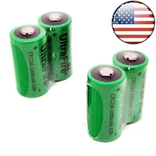 4x Battery For UltraFire CR123 CR123A CR123R CR 17335 CR 17345 E123AP USA Stock