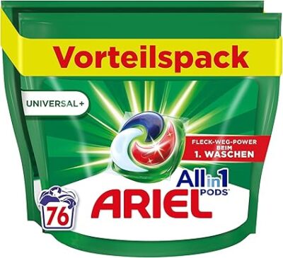 Ariel Waschmittel PODS All-in-1, 76 Waschladungen, Universal strahlende Reinheit