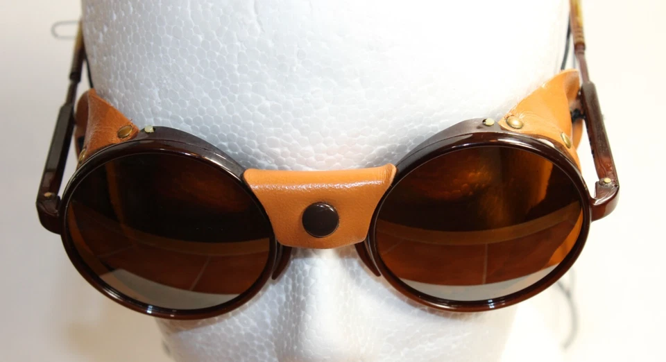 Excellent Retro 80s Vintage Bolle Designer France Round Glacier Sunglasses 8231 - Image 3 of 4