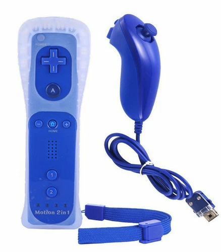 Built in Motion Plus Remote Controller &Nunchuck for Nintendo Wii /Wii U Console