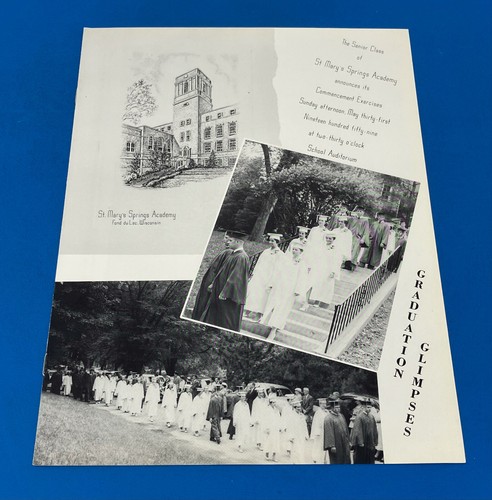 St. Mary's Springs Academy 1959 Maryledge Yearbook Fond du Lac, WI w/ signatures - Picture 9 of 11