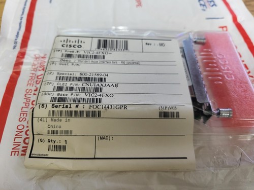 CISCO VIC2-4FXO FOUR-PORT VOICE INTERFACE CARD - FXO (UNIVERSAL) (E6001) - Picture 5 of 15