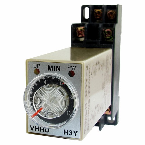 Relè Temporizzatore Heschen H3Y-2 12V DC 10 Minuti Con Base DYF08
