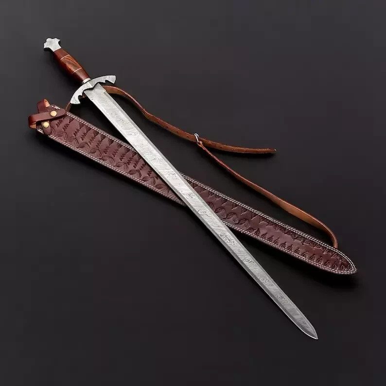 ASS Custom Damascus Steel Viking Battle Sword
