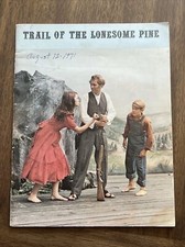 1971 Trail Of The Lonesome Pine Playbill Vintage Theater Program Virginia