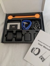 Wireless Electronic Pet Fence System Model PF-07 Black Set of 2 Collars