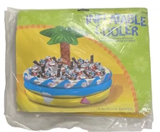 INFLATABLE COOLER Tropical Theme Palm Tree Pool Hawaiian Luau Party Amscan NEW