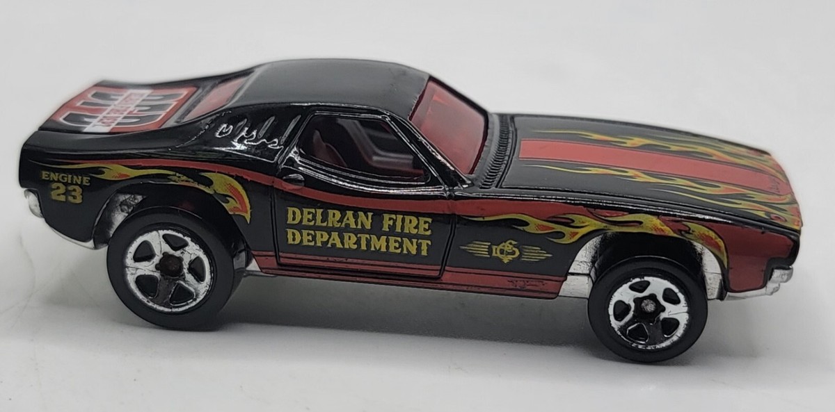 Hot Wheels '70 Dodge Challenger Delran Fire Dept, Black Car. | eBay
