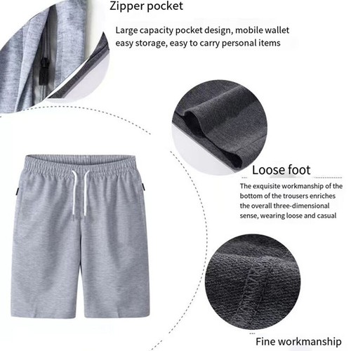 Mens Shorts Jersey Plain Elasticated Gym Sweat sports Plus Jogger Jogging S-6XL - Picture 7 of 16