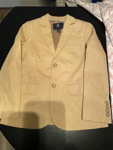 Boys Size 8 Crewcuts J Crew Khaki Blazer 100% Cotton