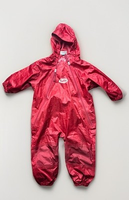 Tuffo Muddy Buddy Rain Suit Kids Toddler 3T Red Waterproof