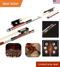 Professional-Grade 4/4 Brazilwood Violin Bow - Lightweight  Comfortable Design