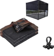 Dog Kennel Shade Cover 95 Sunblock Tarp Panel Net 10ft x 10ft, Black