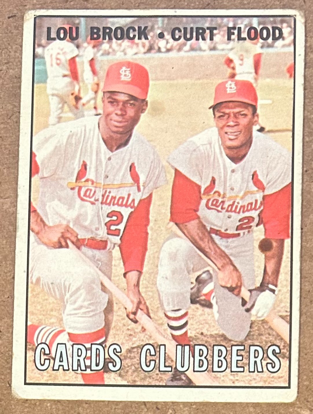 1967 Topps Baseball #63 Lou Brock Curt Flood Cards Clubbers