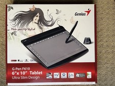 Genius G-Pen F610 6"x10" Graphics Tablet With Box. Excellent Condition