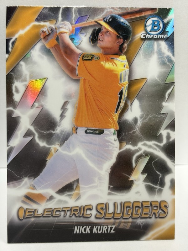 Nick Kurtz 2026 Topps Bowman Chrome Electric Sluggers ES-22 Las Vegas Athletics