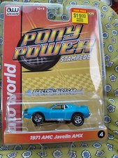 Auto World Electric Slot Car 1971 AMC Javelin AMX Blue Brand New