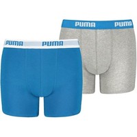 Puma 2Er Pack Kinder UnterwäSche Boxershorts Unterhose Pant, Blau/Grau, 146-152