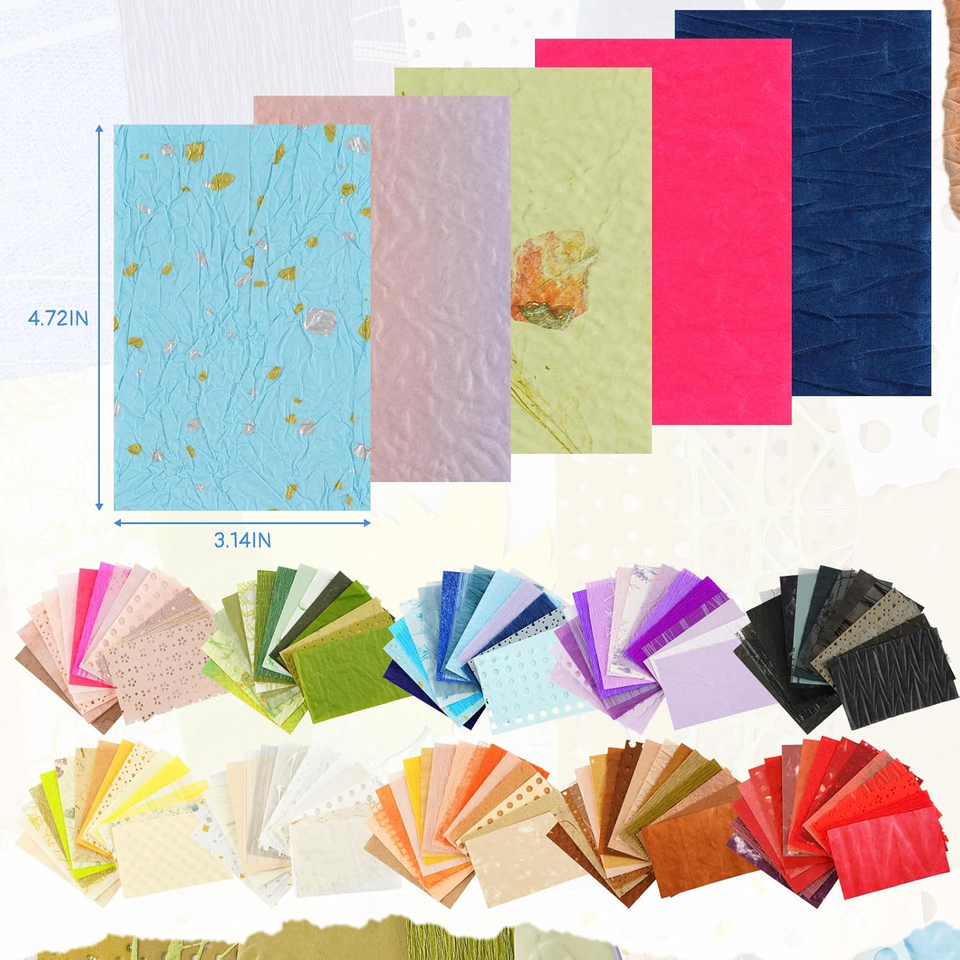 Mesh Testure 160 Sheets Textured Scrapbook Paper & Mesh Fabric Assorted Set | 10 ...