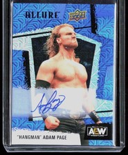 2022 Upper Deck Allure AEW #2 Hangman Adam Page Autographs Blue Line #/35