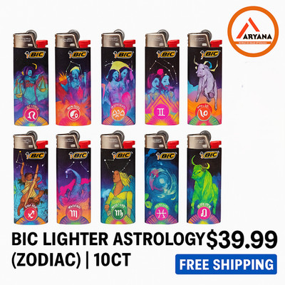 Bic Zodiac Astrology Lighters | 10CT MIXED PACK | FREE SHIPPING
