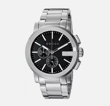 Brand New Gucci G-chrono YA101204 44 mm Stainless Steel Black Dial Mens Watch
