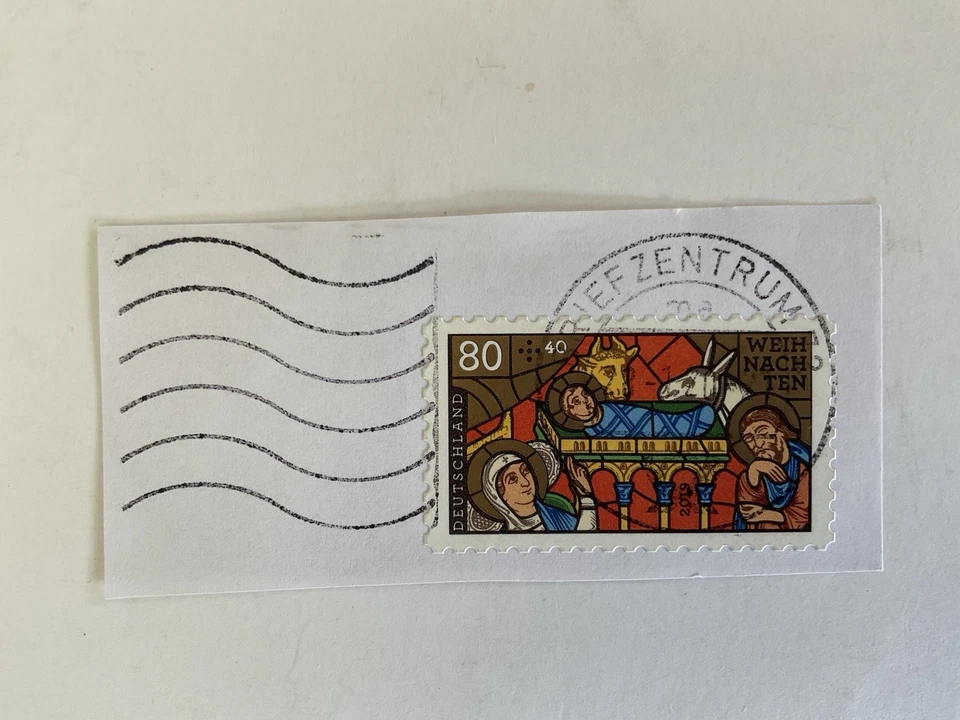 2 Germany stamps~2019-2020~Semi-postal~Christmas~nativity~#B1162+#B1175~80+40c - Image 3 of 3