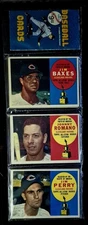 1960 Baseball Rack Pack 15 Topps baseball Cards Oldies N Goodies Nice Look. 