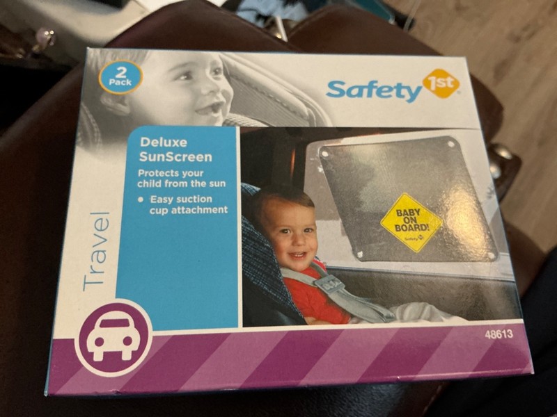 Safety 1st Sunshade 2-Pack Removable Reusable Deluxe Sunscreen Easy Attachment