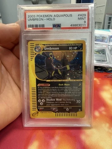 2003 Pokemon Aquapolis #H29 Umbreon Holo PSA fart swirl e-reader beautiful card
