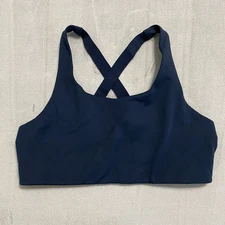 Girlfriend Collective Simone Sports Bra XXL Navy Blue High Support Workout Gym