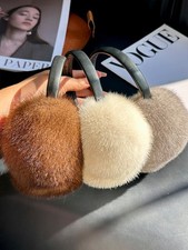 New Luxury Women's Winter Warm 100 Real Mink Hair Earmuffs Ear Muffs Earflap