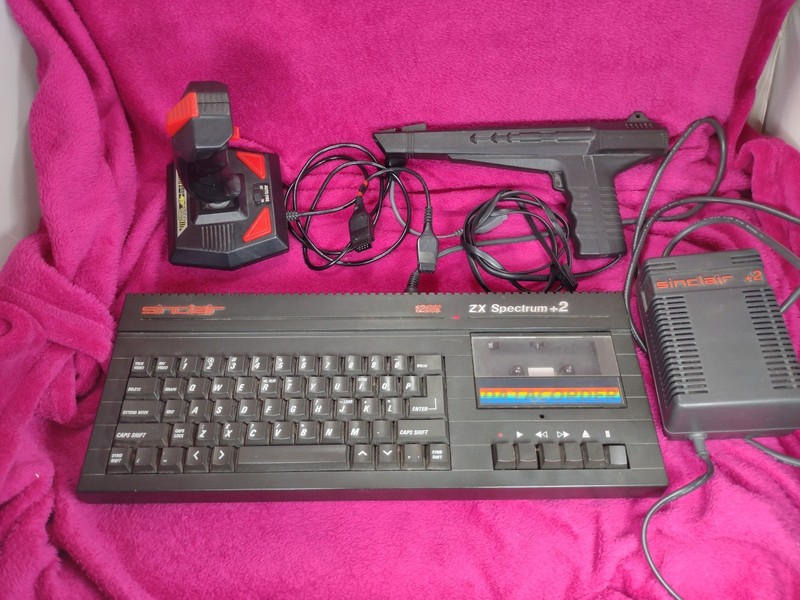 VINTAGE SINCLAIR 128K ZX SPECTRUM +2 Bundle see Pictures