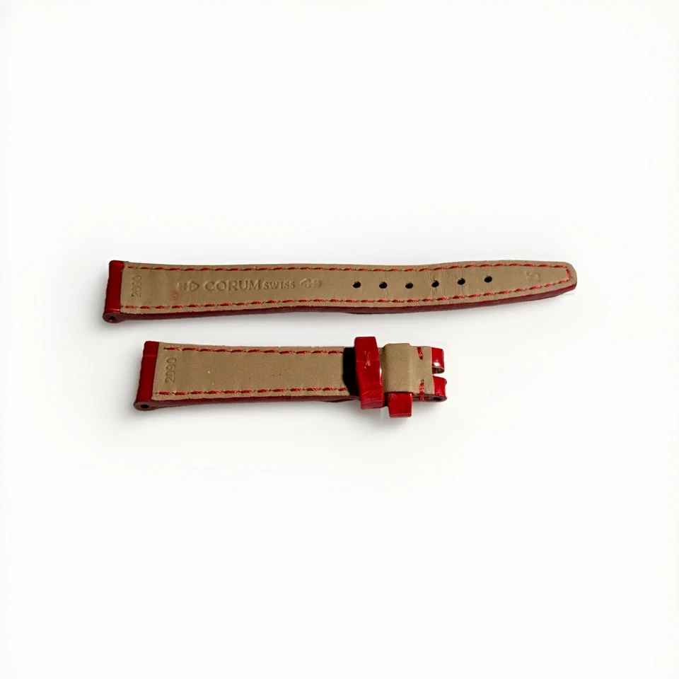 Authentic New Corum 15mm x 12mm Red Alligator Watch Strap Band OEM - Image 2 of 3