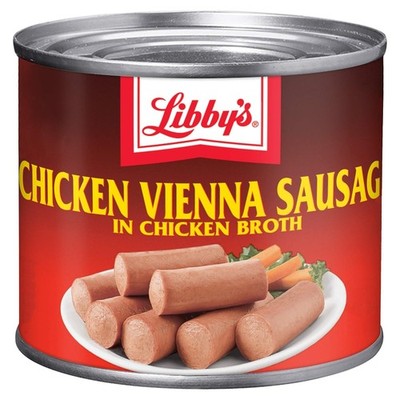 Libby's Chicken Vienna Sausage in Chicken Broth, Canned Sausage, 4.6 oz Can
