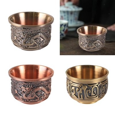 Schnapsglas aus Metall mit Gravurmuster, Dekoration, Shotschale für