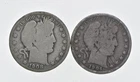 1892-1915 Lot 2 1908-O 1904 Barber 90% Half Dollars - Coin Collection *048