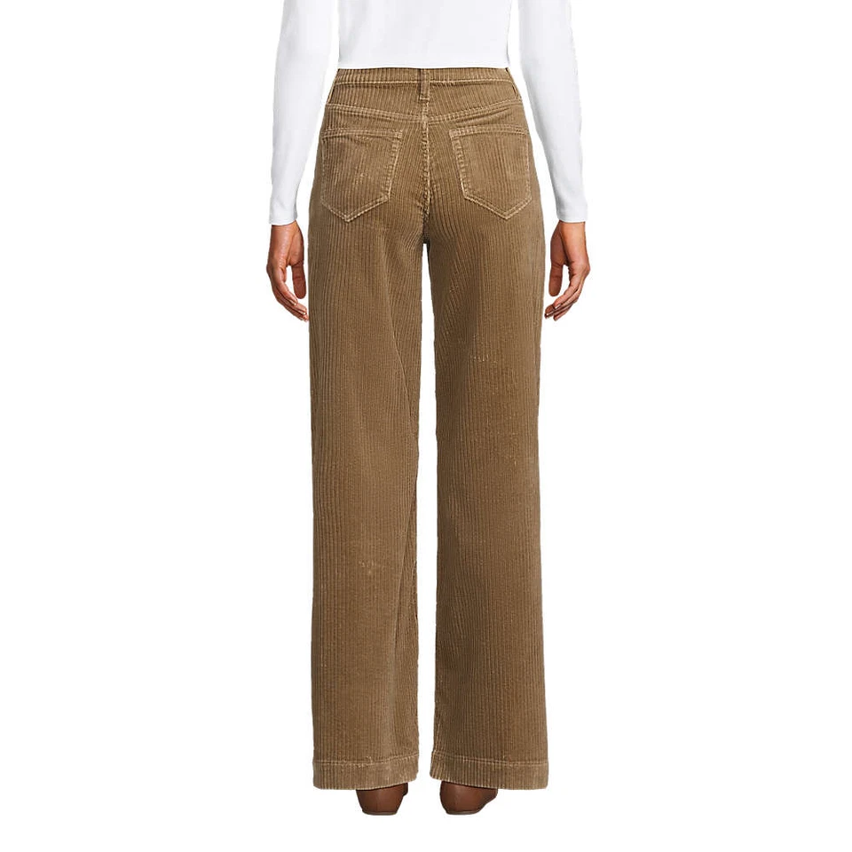 Landsend - Women's High Rise Wide Leg Corduroy Pants - Image 4 of 4