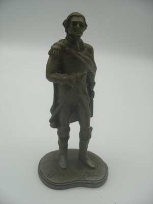 Hudson Zinn 1973 George Washington 80mm Zinnfigur PW Stick Hudson