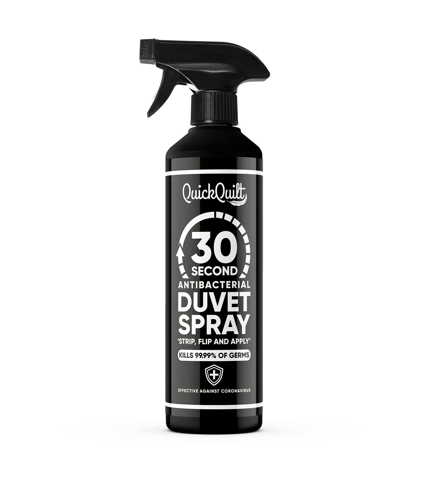 QuickQuilt - 30 Second Anti-bacterial Duvet Spray | Bedding Disinfectant and Sanitiser 500ml, Clear - Image 2